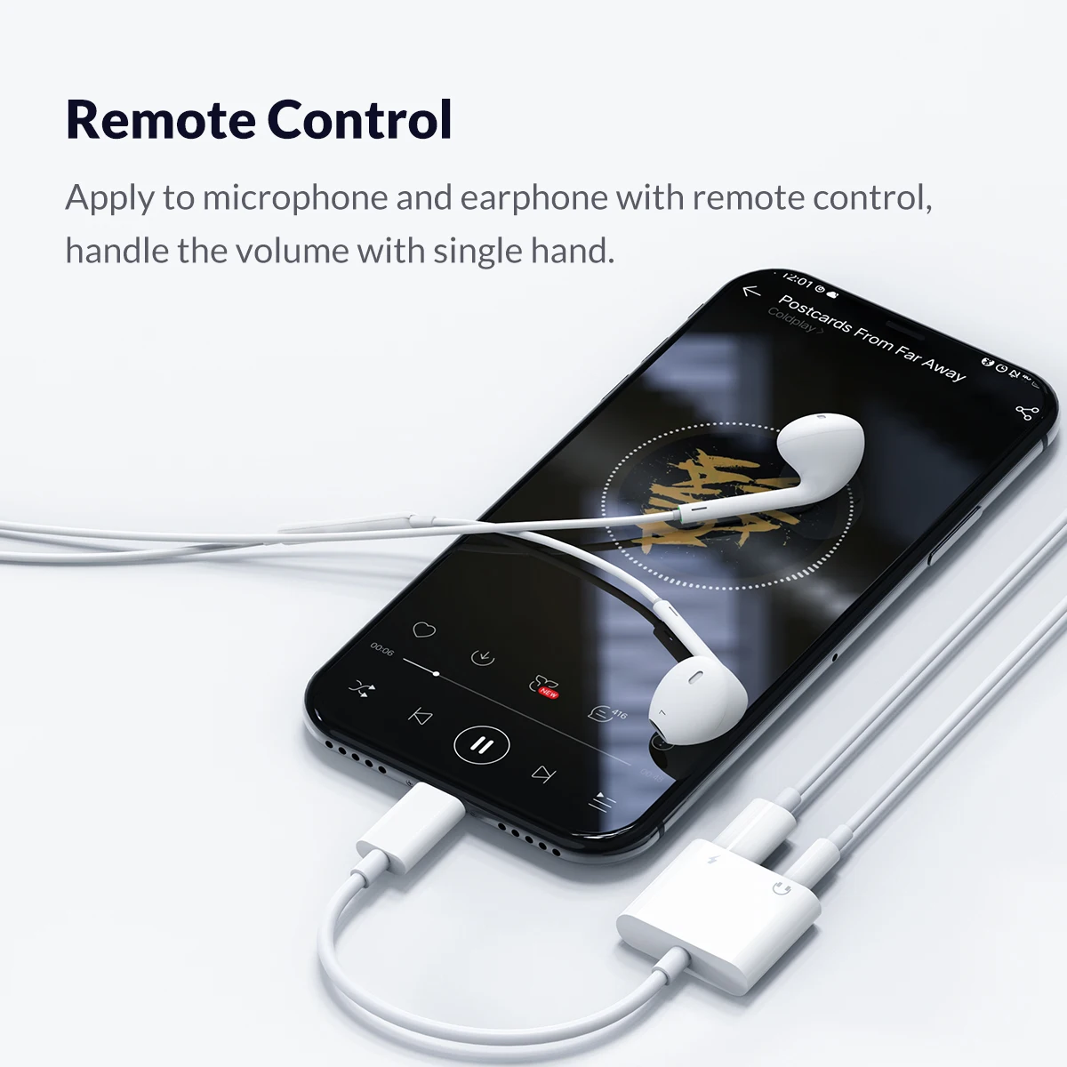 ORICO адаптер для зарядки наушников для iphone X XS XR 3,5 мм разъем для наушников разветвитель адаптер конвертер вызов для iphone 7 8 Plus