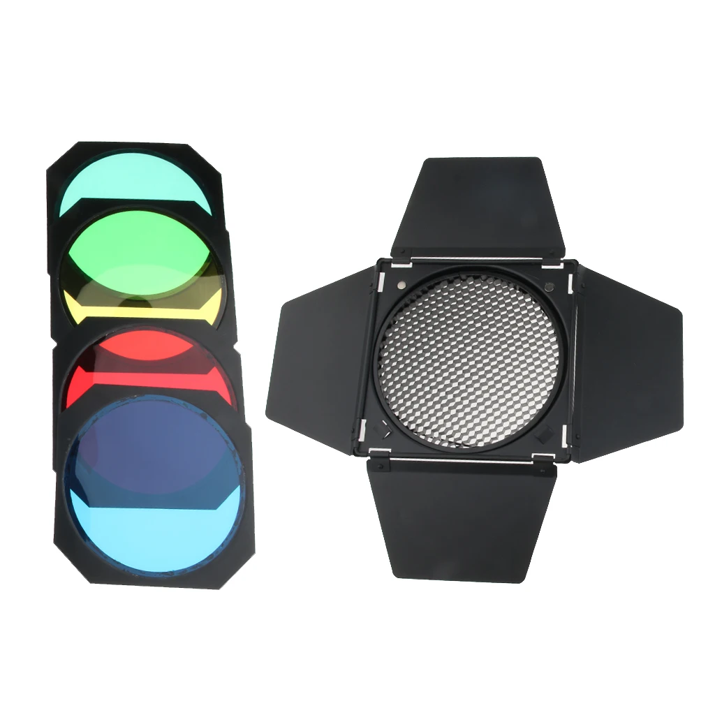 Дверь сарая сотовая сетка с 4 цветными гелями фильтр для 18 см/7 дюймов стандартный