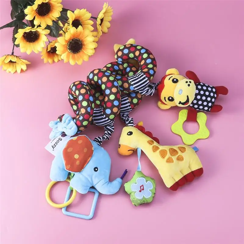 Игрушка TOYMYTOY для младенцев, игрушка на спиральную кровать и коляску, обезьяна, слон, развивающая мягкая игрушка