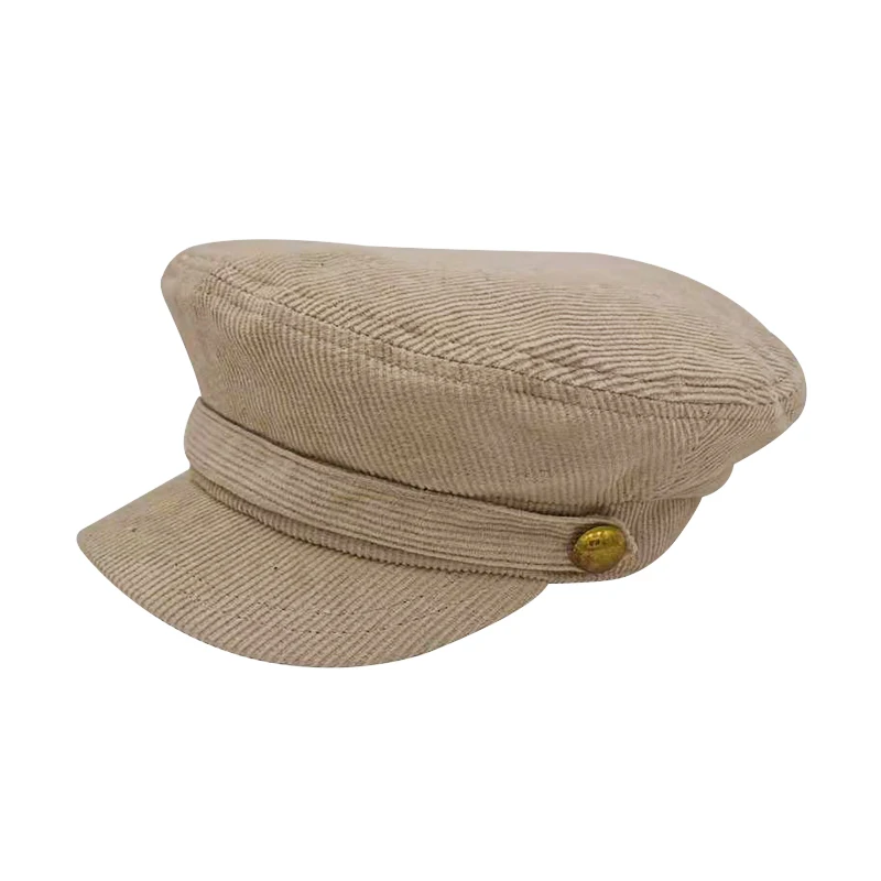 

Hot Fashion Unisex Corduroy Octagonal Newsboy Cap Retro Literary Female Rebound Cap Casual Cap Accessories Visor Caps