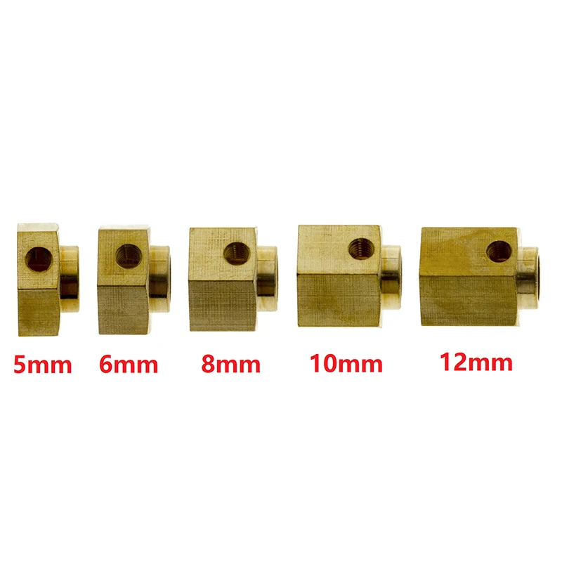

4Pcs Heavy Brass 12mm Wheel Hex Wheel Hub Extended Adapter for RC Crawler Axial SCX10 III AXI03007