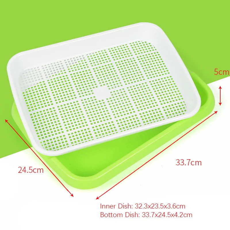 Double-Layer Hydroponics Seed Germination Tray Sprouter Nursery Grow Pots Vegetable Seedling Pot | Дом и сад