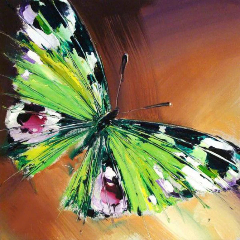 KOWELL 100% ручная роспись красочная бабочка картина маслом на холсте искусство