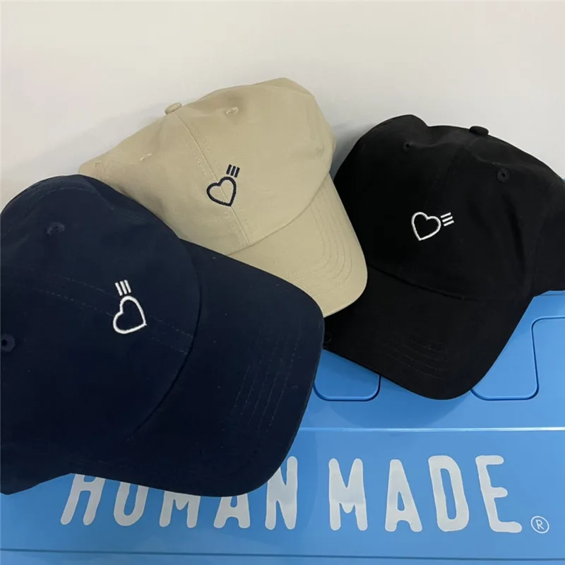 

Heart Embroidery HUMAN MADE Baseball Cap Men Women Unisex 1:1 Best Quality Cap With Tag