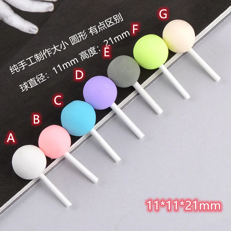 

Cute Resin Cabochons Embellishments 20pcs 3D Lolly Lollipop Charms DIY Scrapbook Phone Crafts Accessories