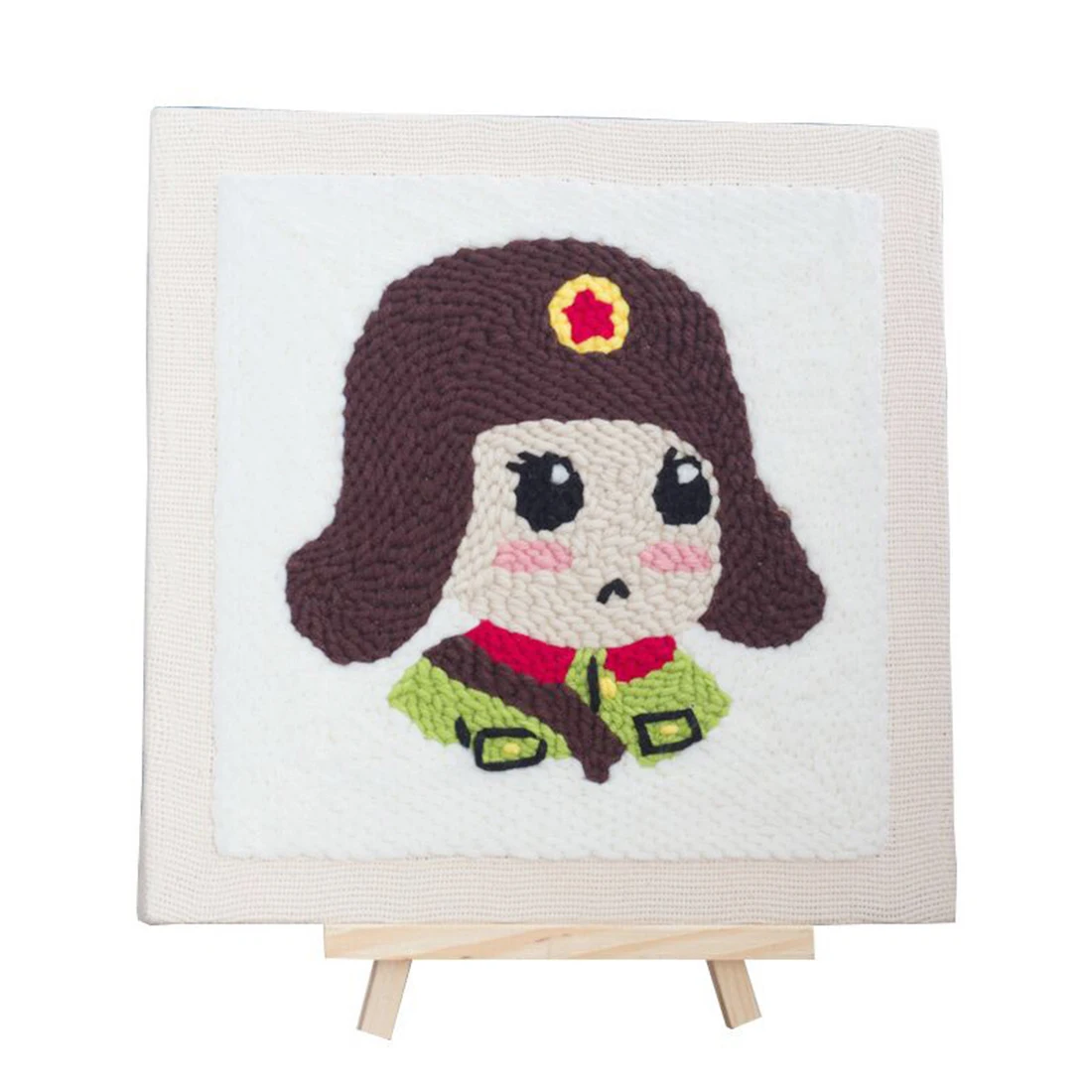 Набор вязаных шерстяных ковриков для рукоделия шерстяная вышивка с иглой 25x30 см