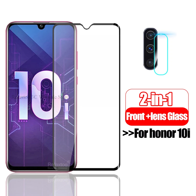 Защитное стекло 2-в-1 для huawei honor 10i защитная пленка из закаленного стекла