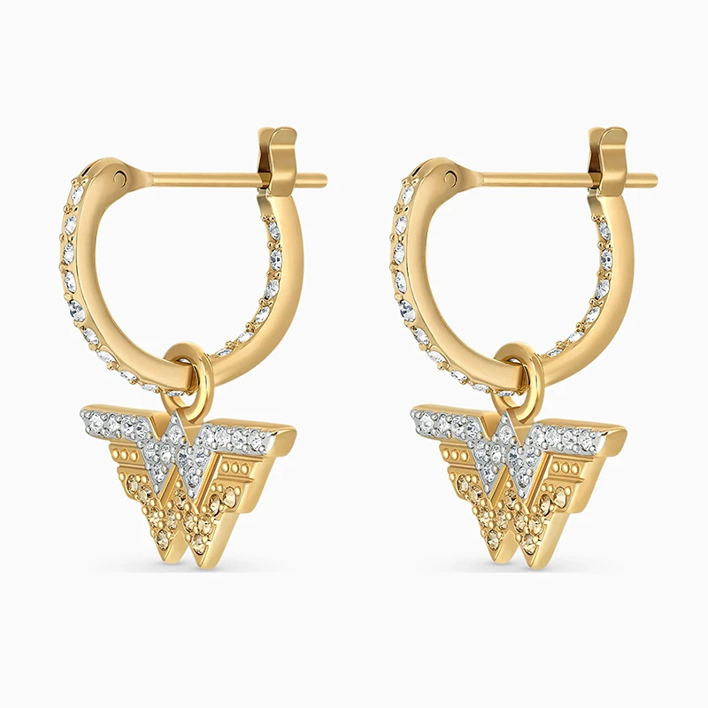 

Fashion Jewelry SWA New FIT W-Shaped Gold Earrings Elegant And Exquisite W-Shaped Decorative Crystal Ladies High Jewelry Gifts