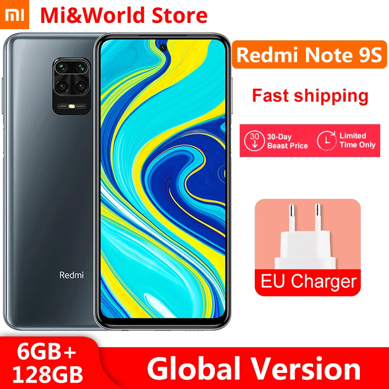 Смартфон Xiaomi Redmi Note 9S 6+128ГБ 48+8+5+2МП/16МП 6 67''|Смартфоны| |