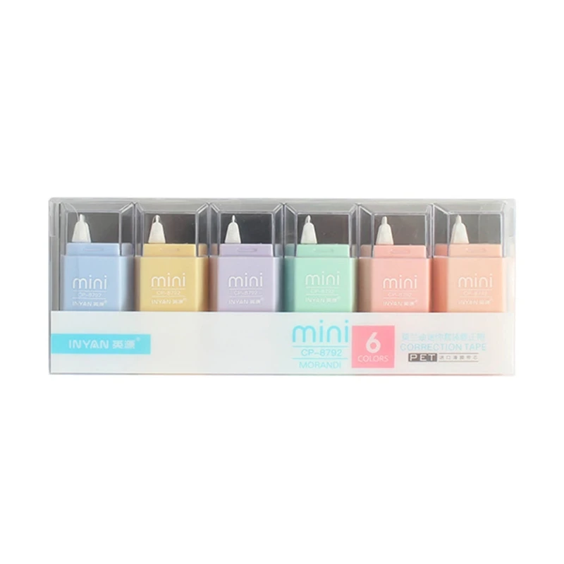 

6 Pcs Mini Square Correction Tape Stationery Corrector Kids Student Altered Tapes School Office Supplies High Quality