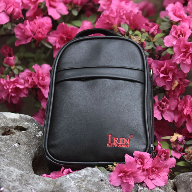 

IRIN Kalimba Bag Thumb Piano Mbira Soft Case Box PU Leather Water-Resistant Shock-Proof with Strap Instrument Part Black