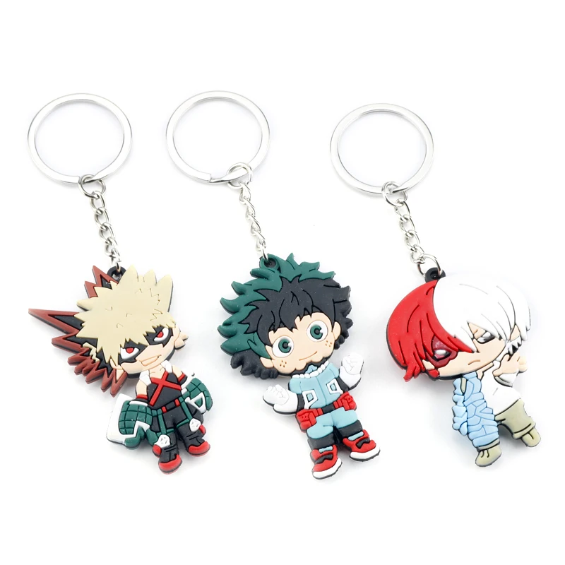 

Boku No Hero Academia Soft Keychain Pendant My Hero Academia Key Chain Keyring Llavero Chaveiro Jewelry Accessories Men BoyGift