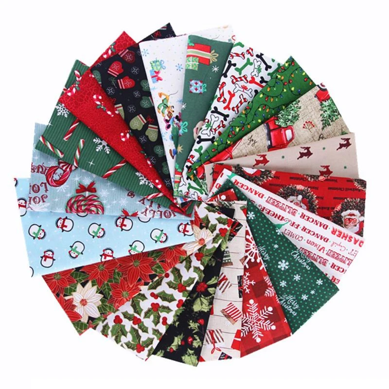 10 шт. Рождественская серия квадратная хлопковая ткань Лоскутная Ткань сделай сам