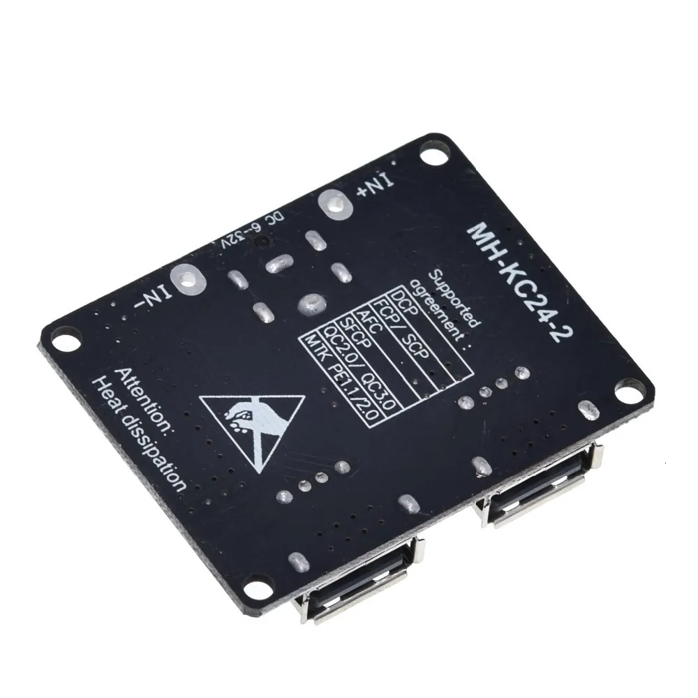 USB QC3.0 QC2.0 USB DC-DC понижающий преобразователь зарядный понижающий модуль 6-32 в 9 в 12 В 24 В для быстрого зарядного устройства печатная плата 5 В