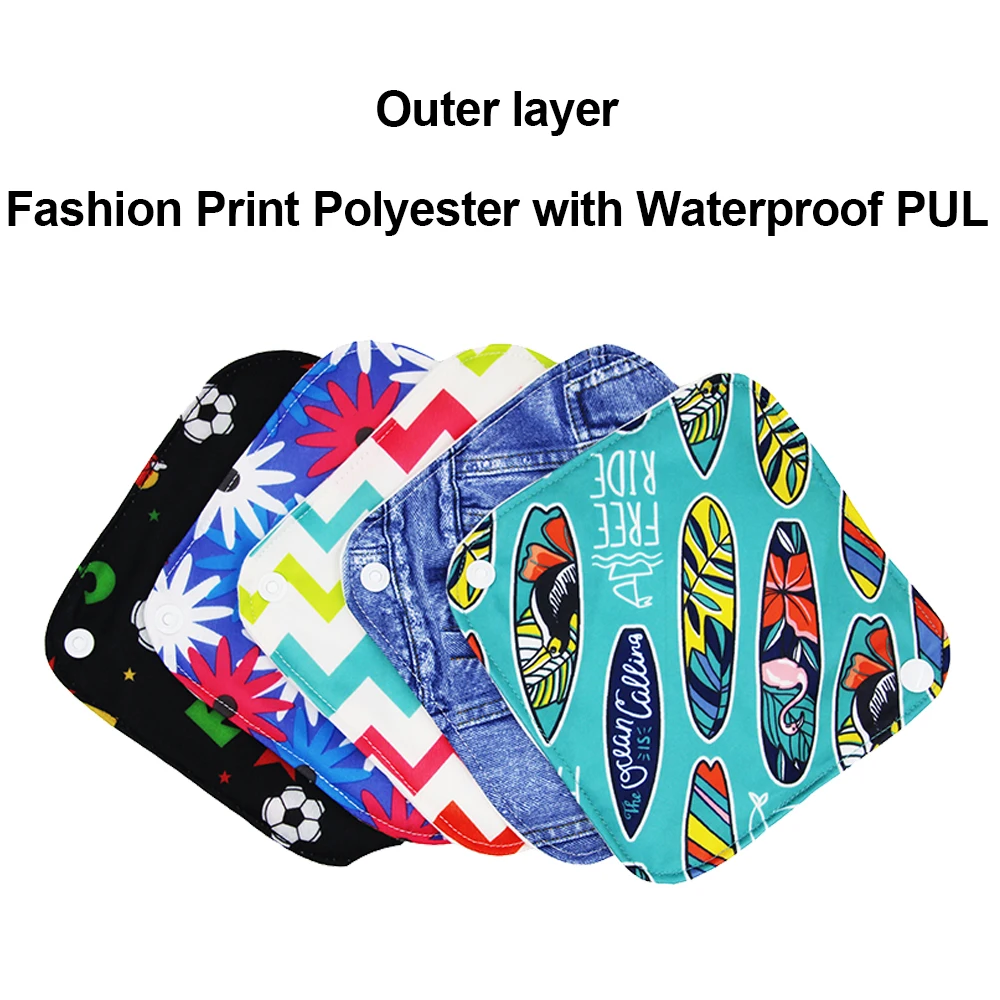 10 шт. многоразовые менструальные подкладки мягкие бамбуковые хлопковые