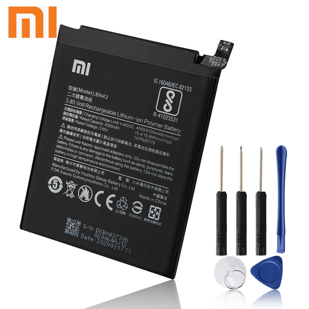 Оригинальный аккумулятор XIAOMI BN43 для Xiaomi Redmi Note 4X 3G + Redrice Standard Edition Hongmi Аутентичные