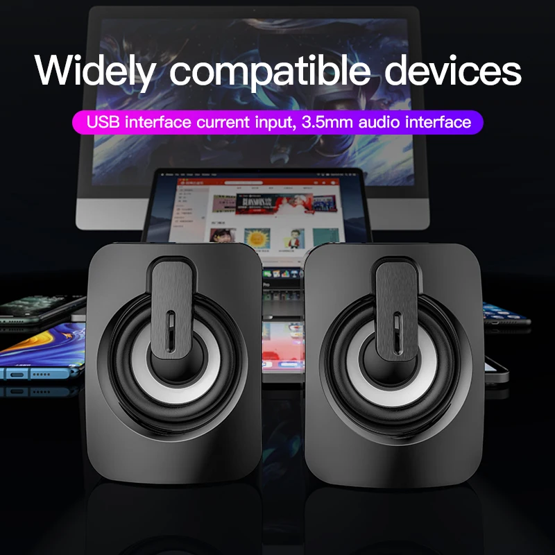 Мини USB Компьютерные колонки домашний кинотеатр звуковая коробка стерео