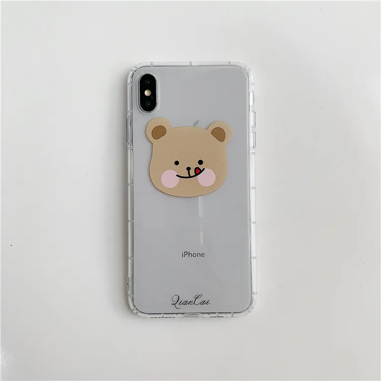 14 Niceking для iPhone 6, 6s, 7, 8 Plus, X, XR, XS Max, чехол с милым мультяшным медведем, Кроликом, мягкий ТПУ чехол для телефона, для iPhone 11 Pro, Max, чехол - Цвет: 14