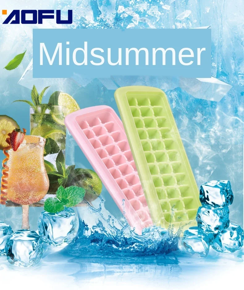 

33 Hole Silicone Ice Cream Mould Ice Mold Ray Popsicle Barrel Diy Mold Dessert Ice Cream Mold with Popsicle Stick