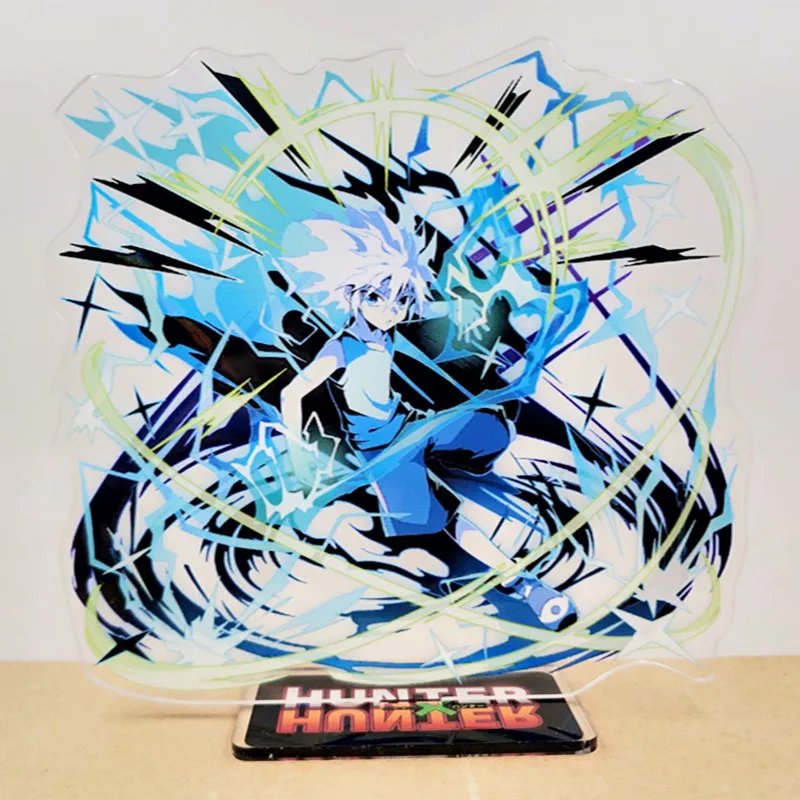 Аниме HUNTER X мультяшная фигурка Killua Zoldyck Kurapika двухсторонняя подставка модель стол