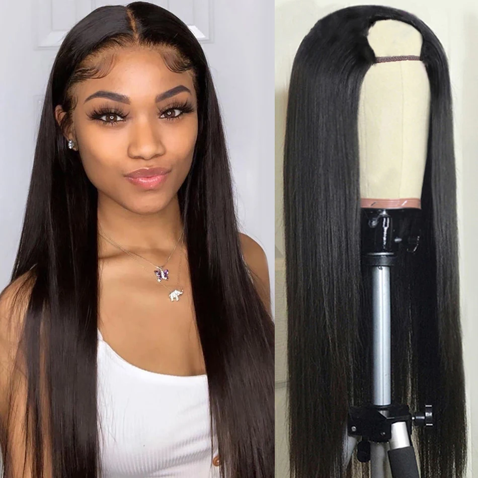 U-образные парики из человеческих волос с зажимами полностью машинное