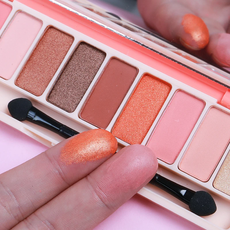 10 цветов Палитра теней для век матовые блестящие тени алмазные мерцающие