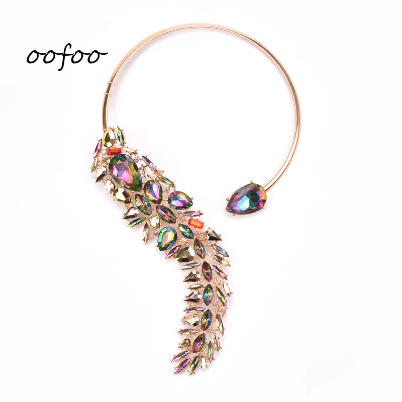 

New Arrival Colorful Rhinestones Chokers Necklaces Fashion Trend Crystals Necklaces Fine Jewelry Accessories for Women