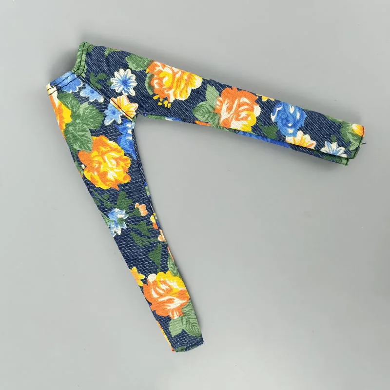 

Flower Print Jeans Pants Doll Clothes For Barbie Dolls Casual Wears Trousers For Barbie 1/6 BJD Dollhouse Accessories Kids Toys