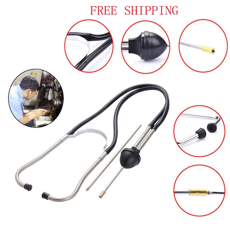 Car Cylinder Stethoscope Mechanics Stethoscopes Automobile Engine Block Diagnostic Automotive Hearing Tools Repair | Автомобили и