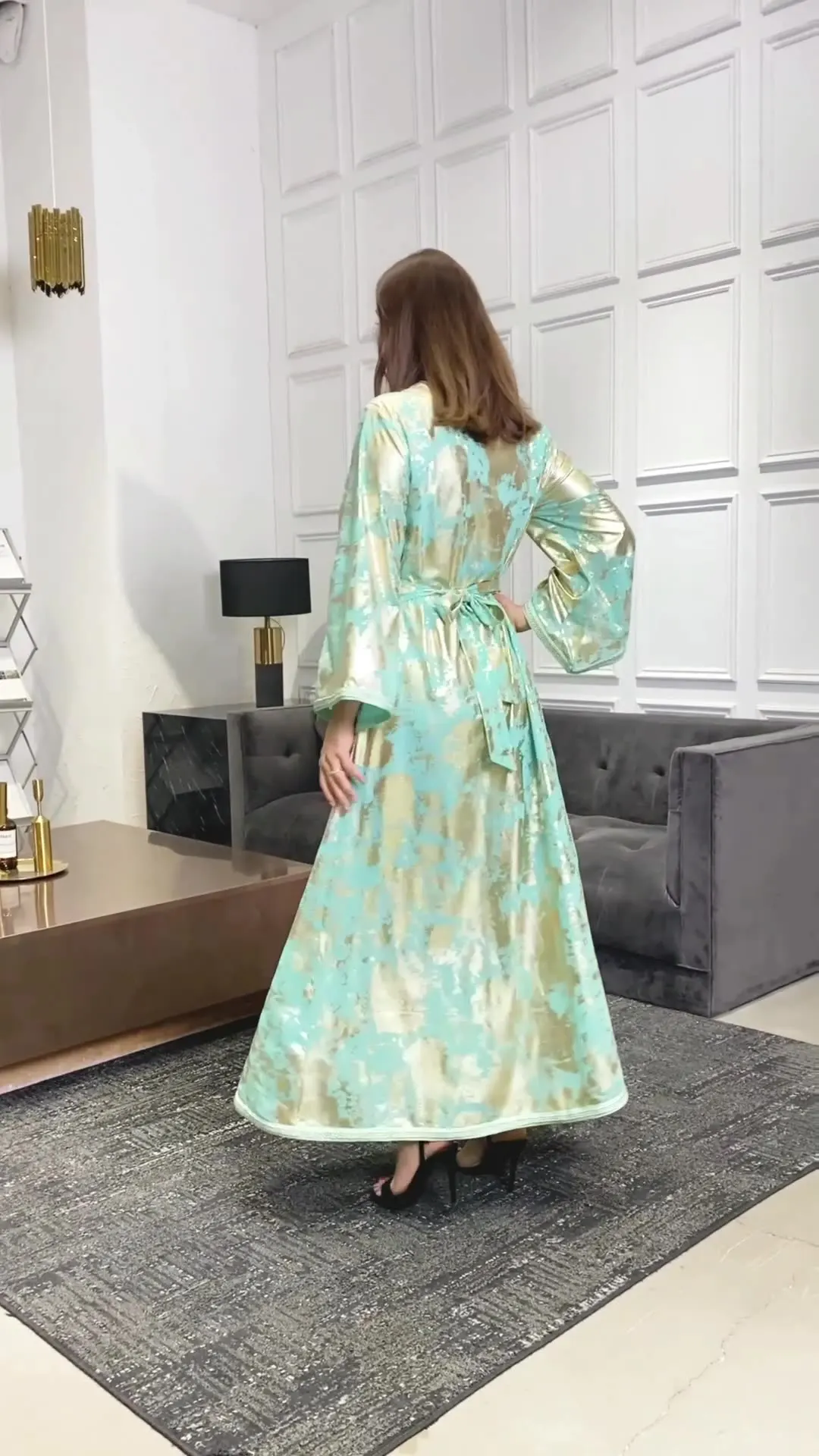 Женская Бронзирующая абайя ромадан джалабия пакистанские шальвар камиз Дубай 2021