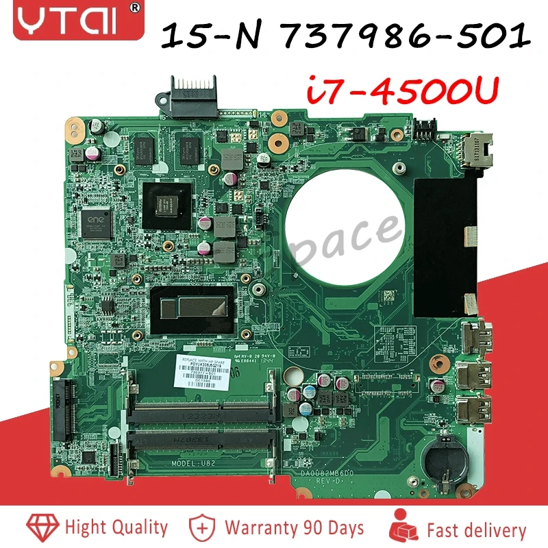 DA0U82MB6D0 для hp 15-N серии Материнская плата для ноутбука с I7-4500u процессором GT740M 2 Гб GPU 737986-501 737986-501 протестированная Быстрая