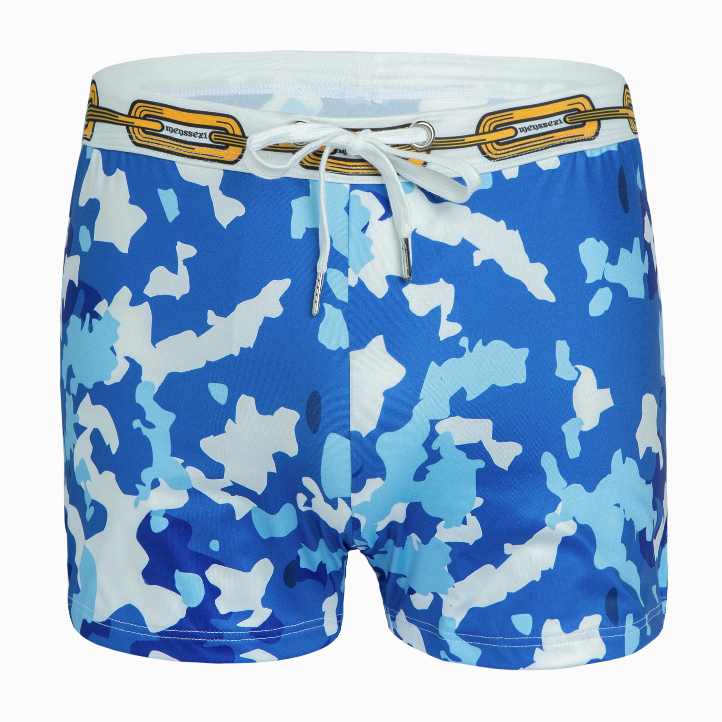 MENSSEXI Swimsuit 2021 Men's Swim Trunks Elastic Waist Summer Surf Beach Shorts Drawstring Pants Swimwear Burkini 8 Styles 