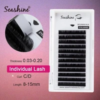 seashine 1 tray classic single russian volume eyelash extension individual lashes extention mixed lengths for artist training