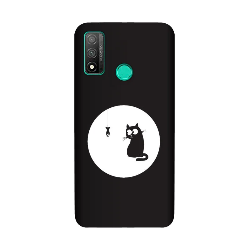 Силиконовый чехол QAQsam для Huawei P smart 2020 Матовые чехлы телефонов с рисунком цветов