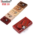 USB-флеш-накопитель SHANDIAN деревянный с логотипом на заказ, 641632 ГБ