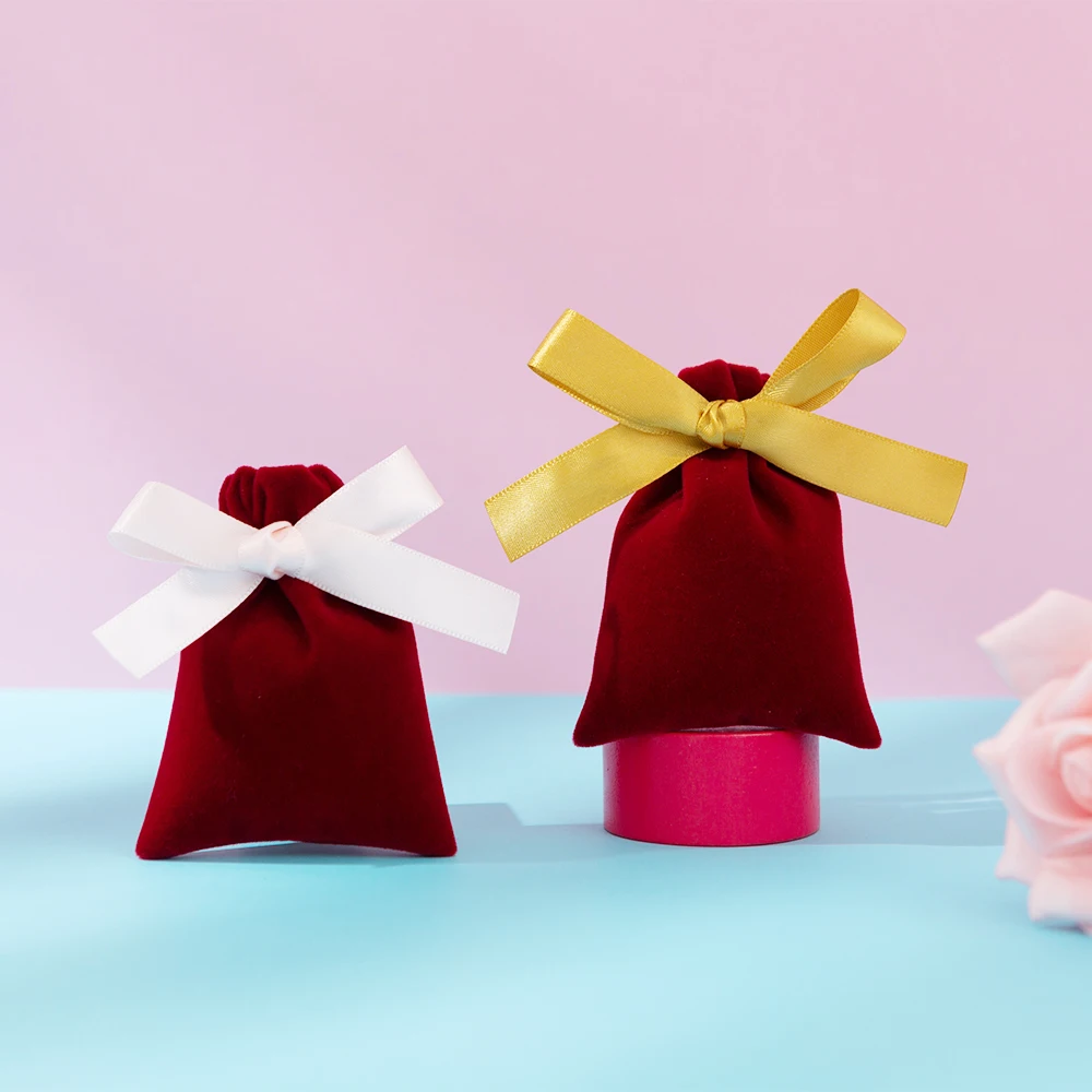 50 плотных бархатных упаковочных сумок для ювелирных изделий небольшие сумочки