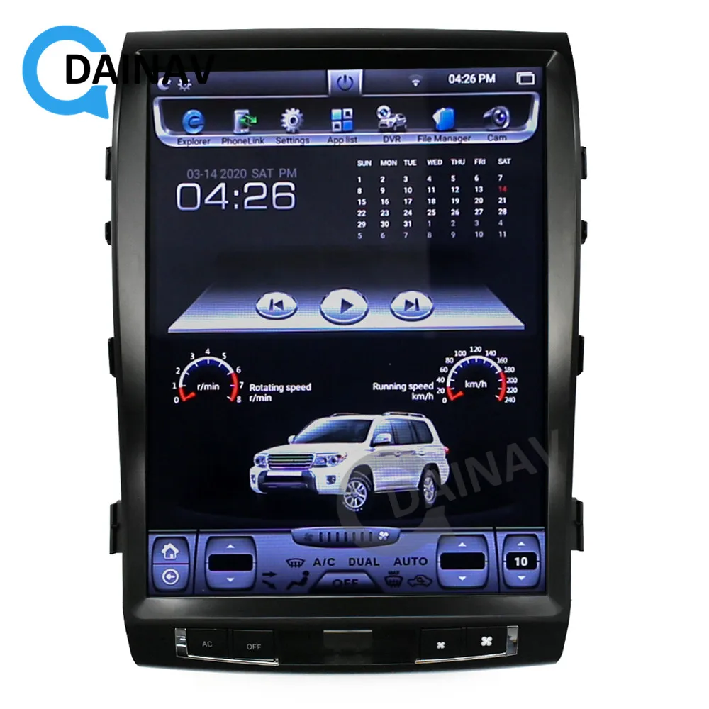 

Vertical Screen Android 9.0 Car DVD Player GPS Navigation For Toyota Land Cruiser 2007-2015 Multimedia Head Unit Stereo
