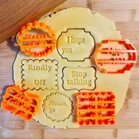 cookie molds with good wishes cookie form with fun and irreverent phrases cookie moulds for baking biscuit cutters kitchen tool