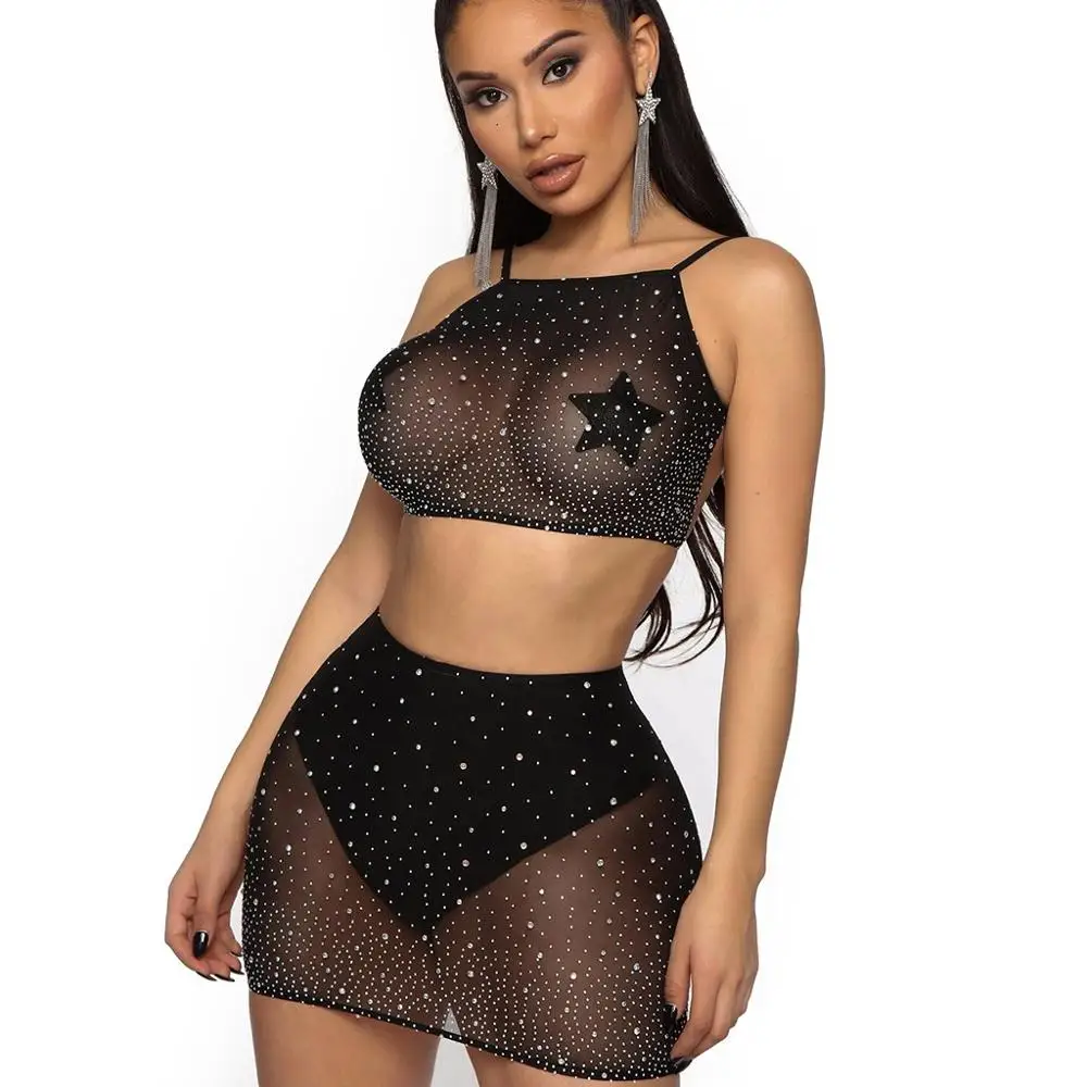 Женский комплект нижнего белья сексуальный с бюстгальтером сетчатый кружевной