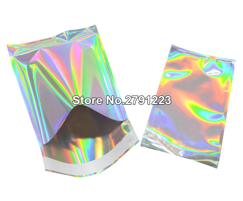 100 шт. самоклеящиеся курьерские Сумки лазерная голографическая пластиковая