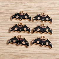 10pcs 2513mm alloy enamel bat charms pendants for necklaces drop earrings keychain diy handmade jewelry making findings crafts