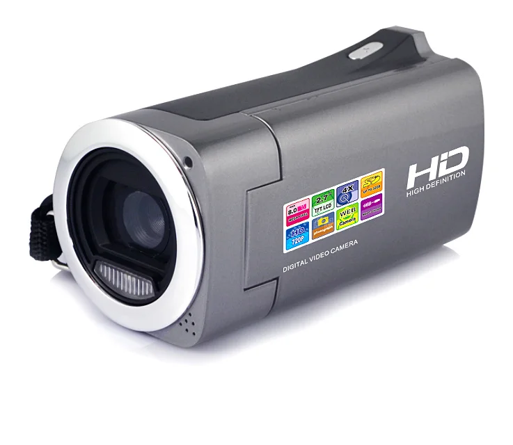 HD720P цифровая видеокамера с 2 7 дюймовым TFT-дисплеем и 4-кратным цифровым зумом |