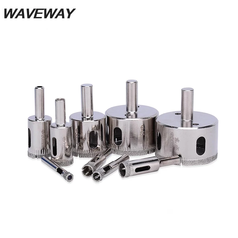 

Набор сверл WAVEWAY 6 мм-50 мм с алмазным покрытием, для плитки, мрамора, стекла, керамики, сверла для электроинструмента