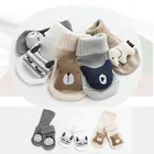 Осенне-зимние мягкие хлопковые носки для маленьких девочек, носки для новорожденных с рисунками животных, детские носки для мальчиков, нескользящие носки для пола на весну