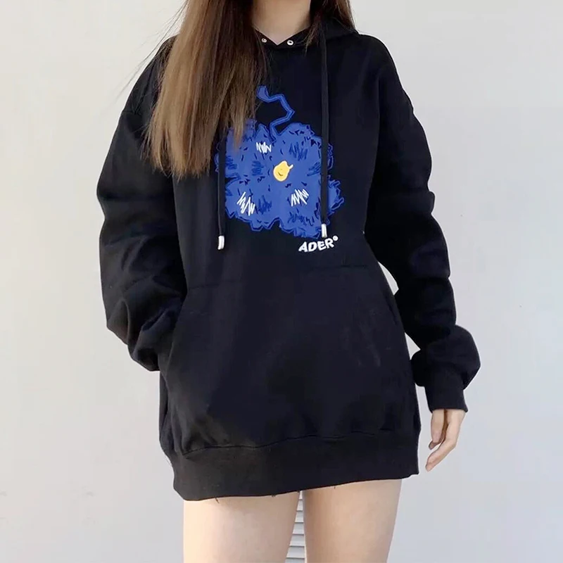 

Ader Error letter embroidery pattern printing Korean version of pure cotton high street high-quality terry hooded sweater hoodie