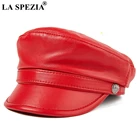 Кепка женская из натуральной кожи, на осеньзиму