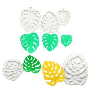 Силиконовая форма для выпечки в форме листьев монстеры инструменты для украшения тортов из мастики