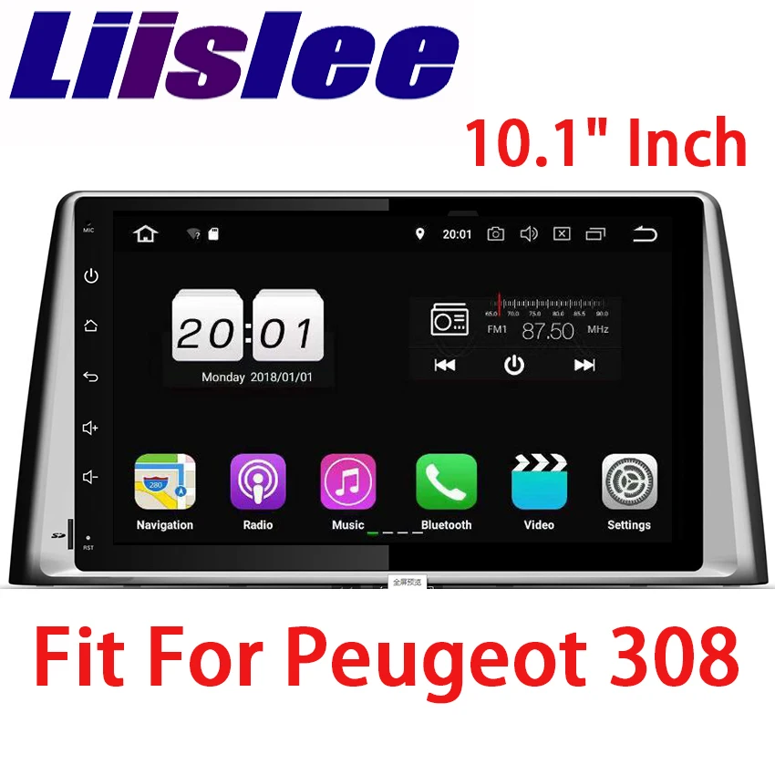 Liislee Android автомобильный навигатор GPS для Peugeot 308 2016 ~ 2018 Аудио Видео Радио HD