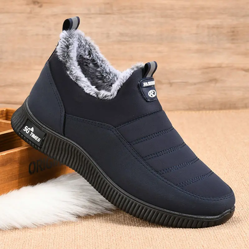 

Fashion Unisex Keeping Warm Ankle Boots Men Winter Snow Boots Shoes Women Man Waterproof Lightweight Flat Plus Size Shoe