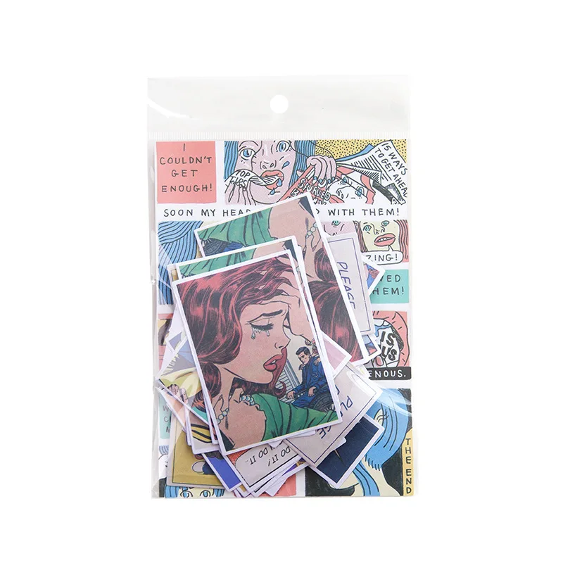 

60pcs Vintage Stickers for Stationery Computer Laptop DIY Diary Craft Supply Scrapbooking Material Retro Decorative Sticker Pack